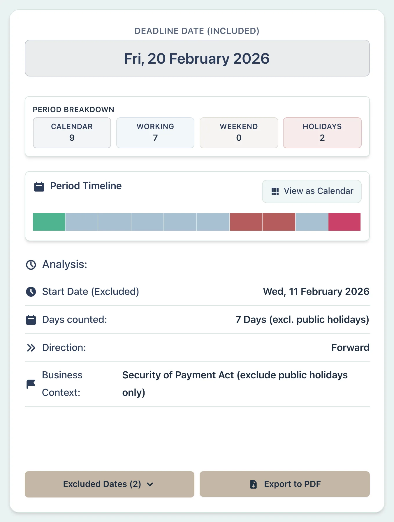 SOPA adjudication deadline result example